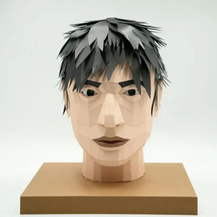 客製化紙紮男性頭部 1