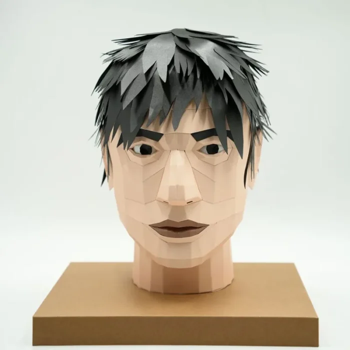 客製化紙紮男性頭部 1