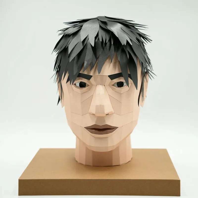 客製化紙紮男性頭部 1