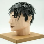 客製化紙紮男性頭部 3