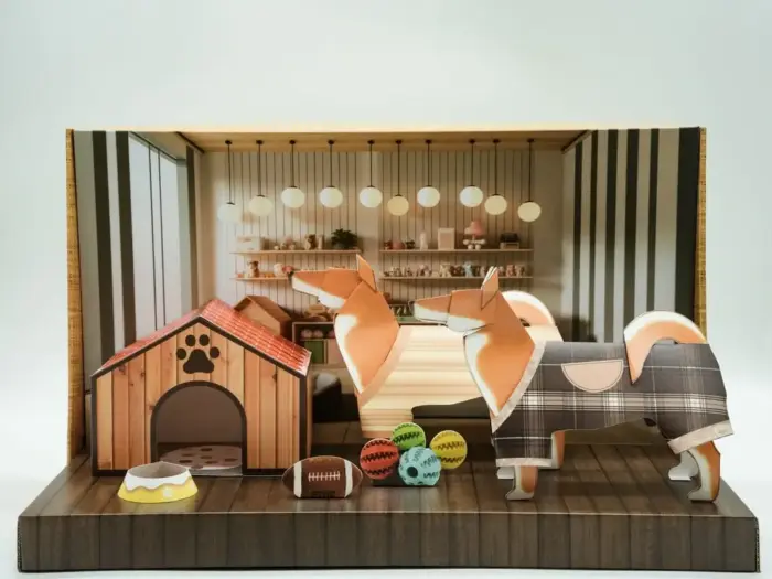 紙紮柴犬衣服禮盒：圖片 2