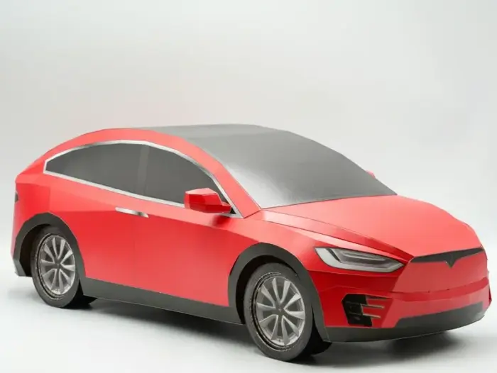 紙紮特斯拉 Model X紅 1 1.webp