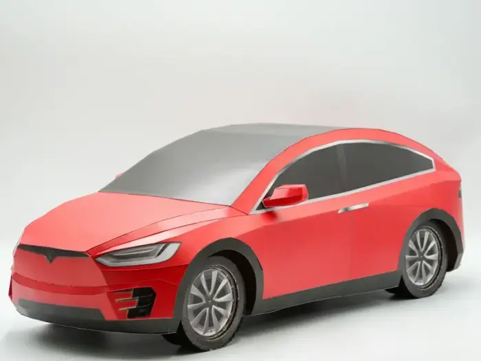 紙紮特斯拉 Model X(紅)：圖片 3