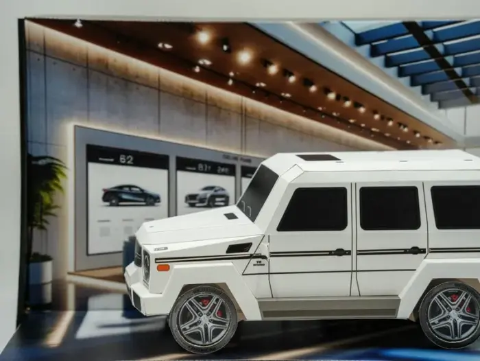 紙紮賓士G-CLASS(白)(小)：圖片 5